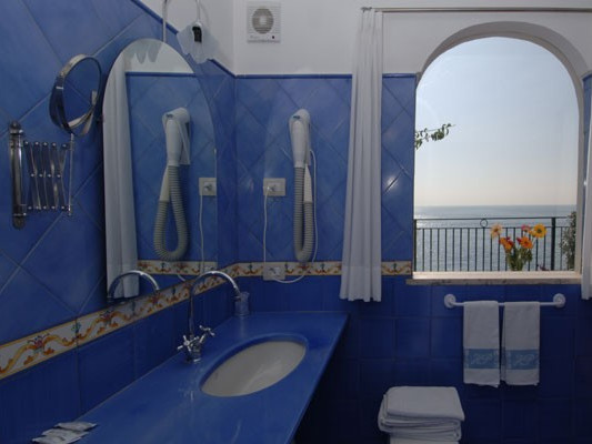 The blue bathroom